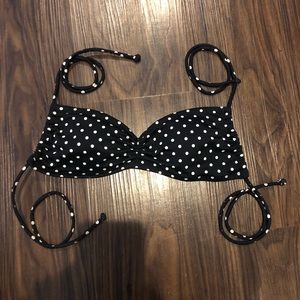 Black and white polka dot top